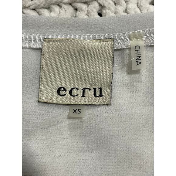 Ecru Tank Top Suede CutOut Overlay Jersey Knit Back 3930SU Womens XS Cream White - Picture 6 of 9